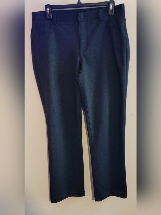 Dkny Pants - DKNY Jeans Dark Gray And Black Patterned Ankle Trousers